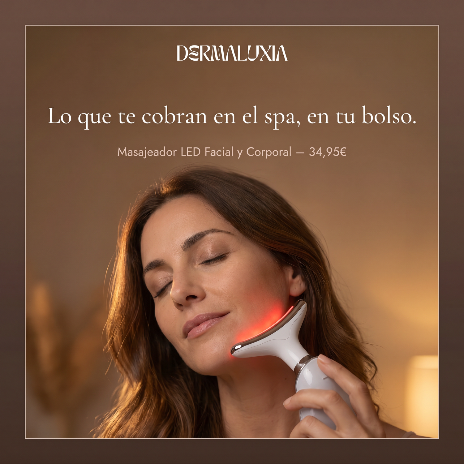 Máscara Facial LED Profesional Dermaluxia — ritual de luz en casa